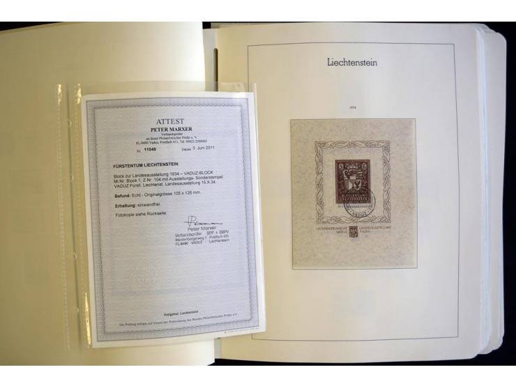 1912/2012, gestempelte Sammlung mit u.a. Mi.-Nr. 3yb (Attest Rellstab), 94-107, 114-15, 142 (Attest Rupp), Bl.1 (Fotoattest M