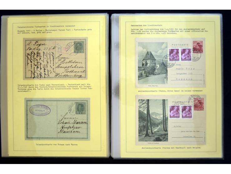 GANZSACHEN: 1876/1974, sehr schöne und spezialisierte Sammlung, beginnend mit einem sehr guten Teil Österreichische Ganzsache