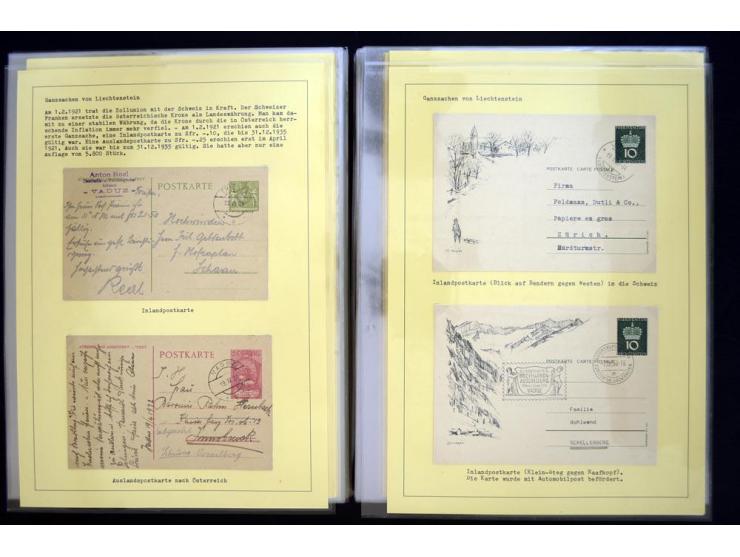 GANZSACHEN: 1876/1974, sehr schöne und spezialisierte Sammlung, beginnend mit einem sehr guten Teil Österreichische Ganzsache