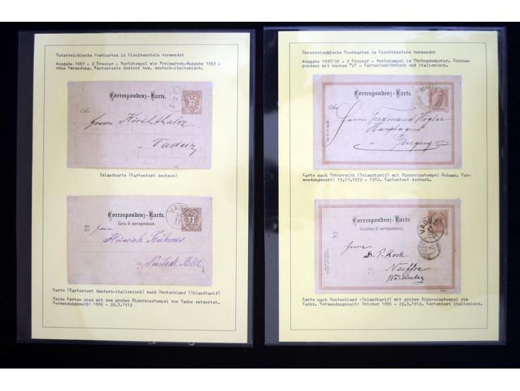 GANZSACHEN: 1876/1974, sehr schöne und spezialisierte Sammlung, beginnend mit einem sehr guten Teil Österreichische Ganzsache
