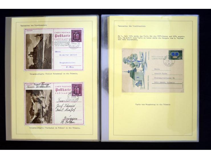 GANZSACHEN: 1876/1974, sehr schöne und spezialisierte Sammlung, beginnend mit einem sehr guten Teil Österreichische Ganzsache