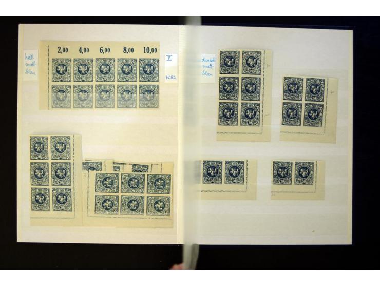 1919/20, Berliner Ausgaben, sehr interessante ungebrauchte/postfrische und gestempelte Partie beginnend mit 11 Werten ex Mi.-