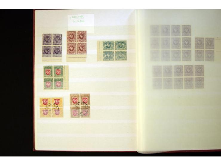 1919/20, Berliner Ausgaben, sehr interessante ungebrauchte/postfrische und gestempelte Partie beginnend mit 11 Werten ex Mi.-