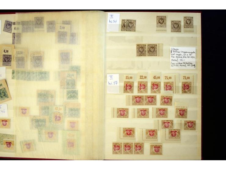1919/20, Berliner Ausgaben, sehr interessante ungebrauchte/postfrische und gestempelte Partie beginnend mit 11 Werten ex Mi.-