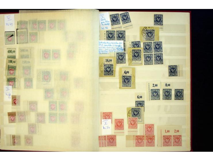 1919/20, Berliner Ausgaben, sehr interessante ungebrauchte/postfrische und gestempelte Partie beginnend mit 11 Werten ex Mi.-