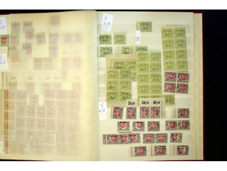 1919/20, Berliner Ausgaben, sehr interessante ungebrauchte/postfrische und gestempelte Partie beginnend mit 11 Werten ex Mi.-
