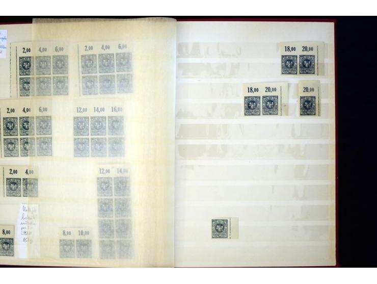 1919/20, Berliner Ausgaben, sehr interessante ungebrauchte/postfrische und gestempelte Partie beginnend mit 11 Werten ex Mi.-