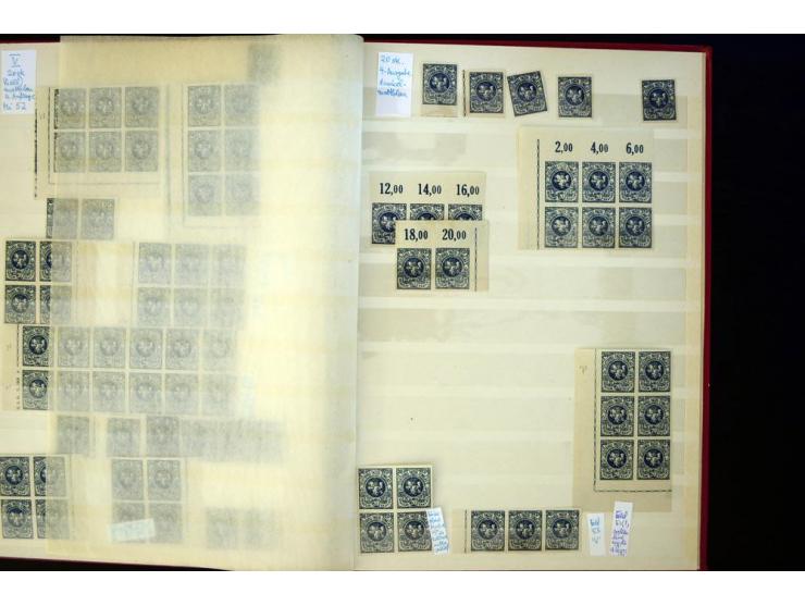 1919/20, Berliner Ausgaben, sehr interessante ungebrauchte/postfrische und gestempelte Partie beginnend mit 11 Werten ex Mi.-