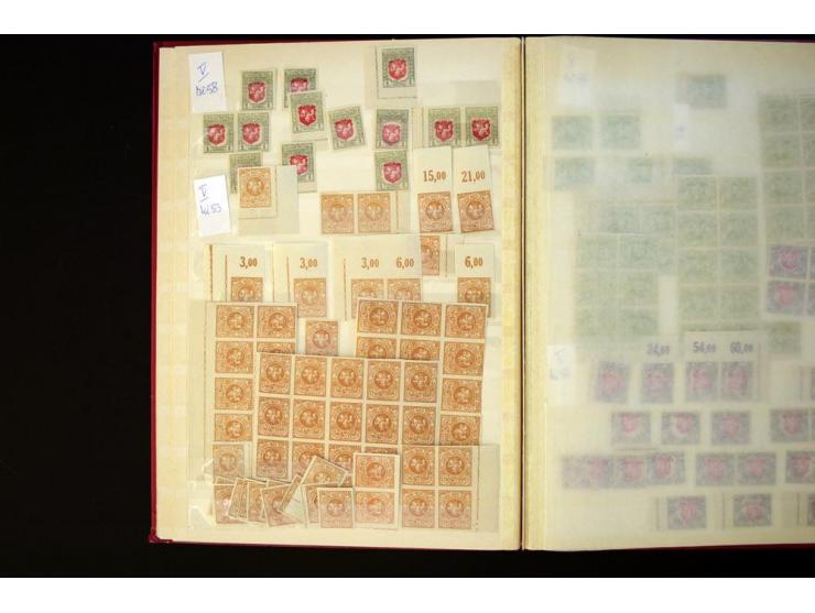 1919/20, Berliner Ausgaben, sehr interessante ungebrauchte/postfrische und gestempelte Partie beginnend mit 11 Werten ex Mi.-