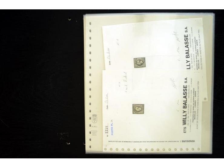 1852/72, gestempelte Sammlung, dabei Farbnuancen, Einheiten, Briefstücke und Briefe, mit u.a. Mi.-Nr. 1 (30 + 2 Paare + 2 Bri