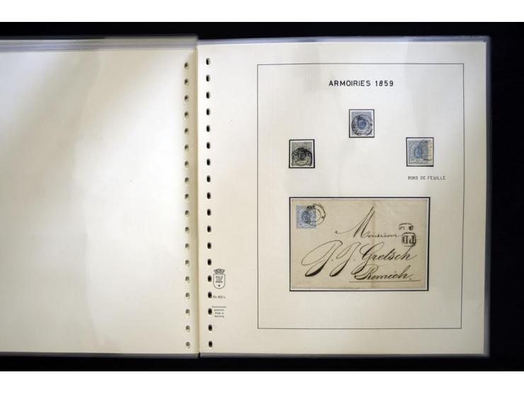 1852/72, gestempelte Sammlung, dabei Farbnuancen, Einheiten, Briefstücke und Briefe, mit u.a. Mi.-Nr. 1 (30 + 2 Paare + 2 Bri