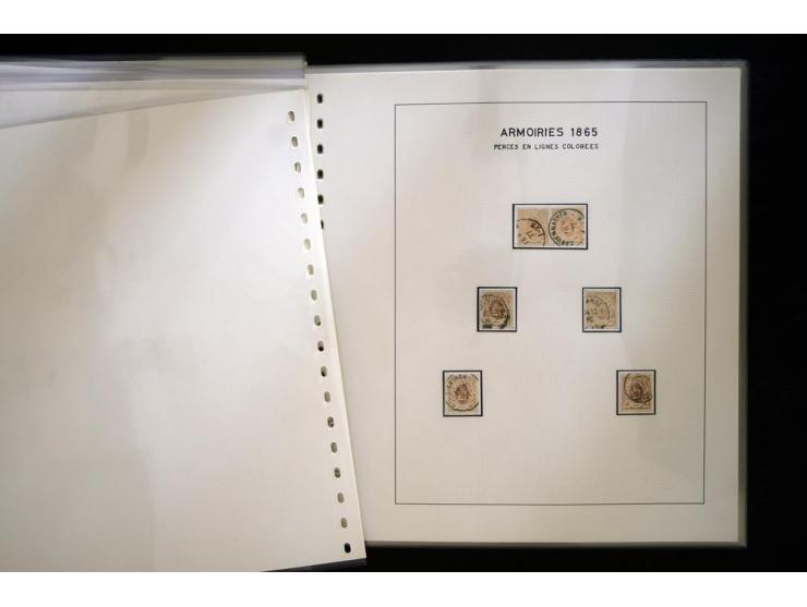 1852/72, gestempelte Sammlung, dabei Farbnuancen, Einheiten, Briefstücke und Briefe, mit u.a. Mi.-Nr. 1 (30 + 2 Paare + 2 Bri