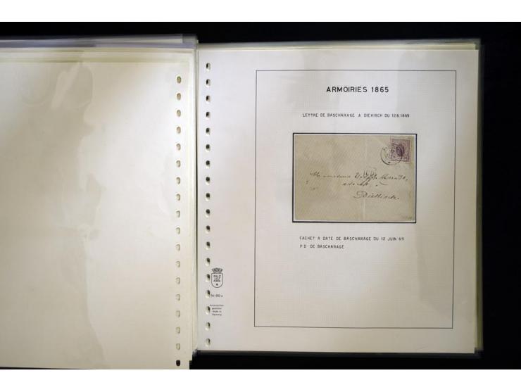 1852/72, gestempelte Sammlung, dabei Farbnuancen, Einheiten, Briefstücke und Briefe, mit u.a. Mi.-Nr. 1 (30 + 2 Paare + 2 Bri