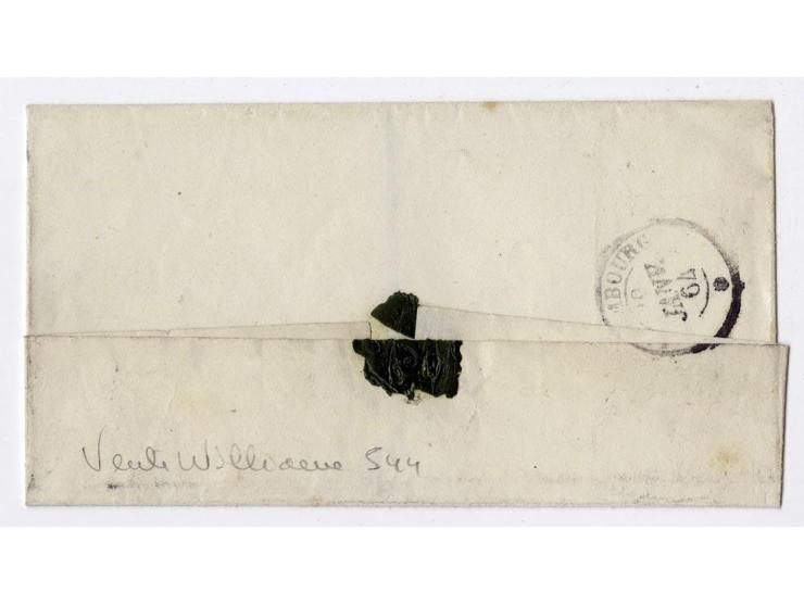 1859/75 (ca.), Stumme Stempel auf Wappenausgaben, 5 Briefe, 4 Vorderseiten und etwa 60 Marken, teils Paare