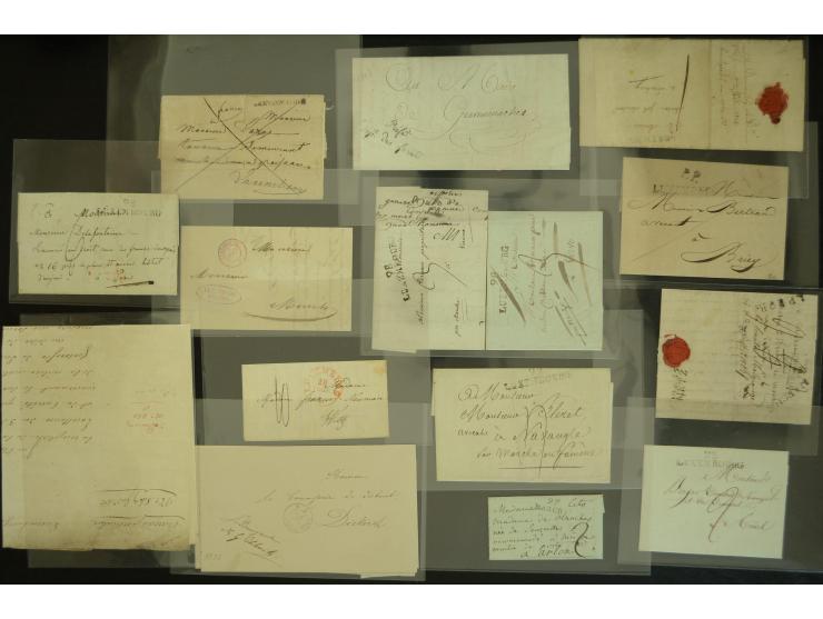 1788/1850 (ca.), etwa 120 Briefe sowie einige Dokumente; diverse Orte, verschiedene Stempeltypen, Franchise-Stempel, etc.; se
