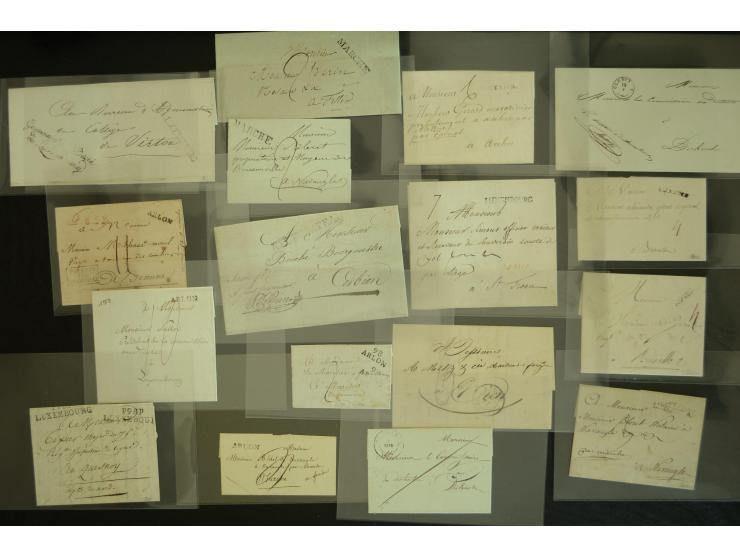 1788/1850 (ca.), etwa 120 Briefe sowie einige Dokumente; diverse Orte, verschiedene Stempeltypen, Franchise-Stempel, etc.; se