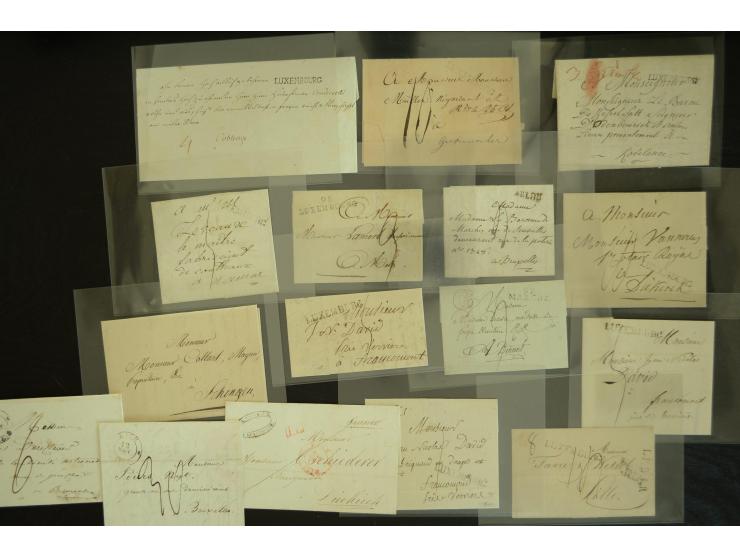 1788/1850 (ca.), etwa 120 Briefe sowie einige Dokumente; diverse Orte, verschiedene Stempeltypen, Franchise-Stempel, etc.; se