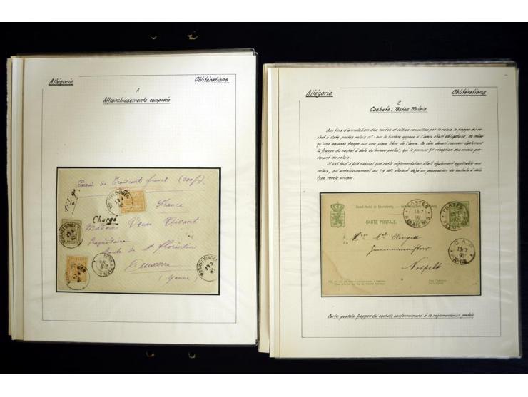 1882/90 (ca.), über 60 Briefe, Karten und Formulare mit Allegorie-Frankaturen, dabei Auslands-Wertbriefe, Express-Brief nach 