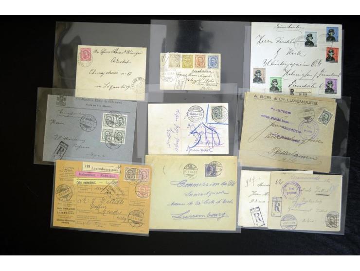 1900/40 (ca.), etwa 130 Briefe und Karten, dabei viele Caritas-Frankaturen, Zensur, bessere Stempel, etc.