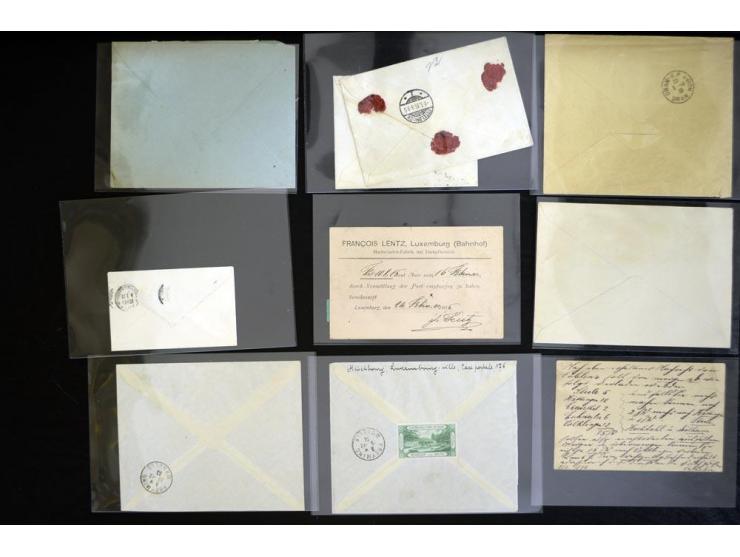 1900/40 (ca.), etwa 130 Briefe und Karten, dabei viele Caritas-Frankaturen, Zensur, bessere Stempel, etc.