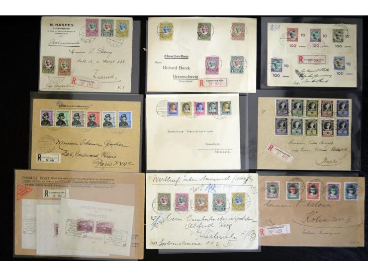 1900/40 (ca.), etwa 130 Briefe und Karten, dabei viele Caritas-Frankaturen, Zensur, bessere Stempel, etc.
