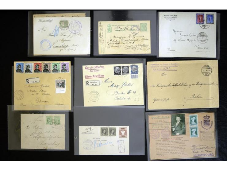 1900/40 (ca.), etwa 130 Briefe und Karten, dabei viele Caritas-Frankaturen, Zensur, bessere Stempel, etc.