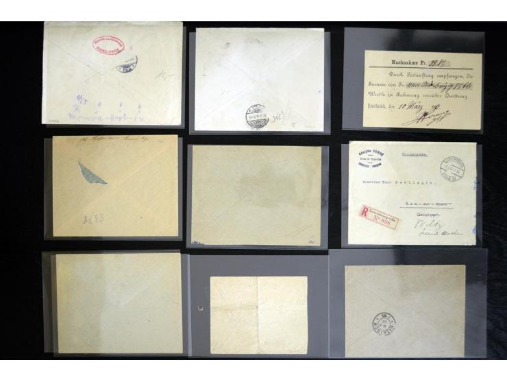1900/40 (ca.), etwa 130 Briefe und Karten, dabei viele Caritas-Frankaturen, Zensur, bessere Stempel, etc.