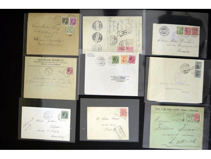 1900/40 (ca.), etwa 130 Briefe und Karten, dabei viele Caritas-Frankaturen, Zensur, bessere Stempel, etc.