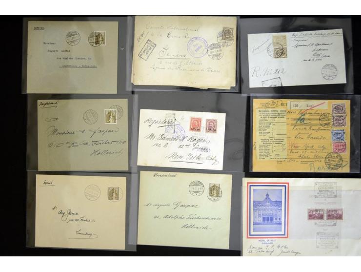 1900/40 (ca.), etwa 130 Briefe und Karten, dabei viele Caritas-Frankaturen, Zensur, bessere Stempel, etc.