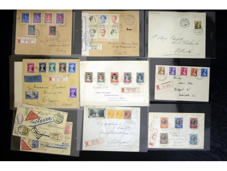 1900/40 (ca.), etwa 130 Briefe und Karten, dabei viele Caritas-Frankaturen, Zensur, bessere Stempel, etc.