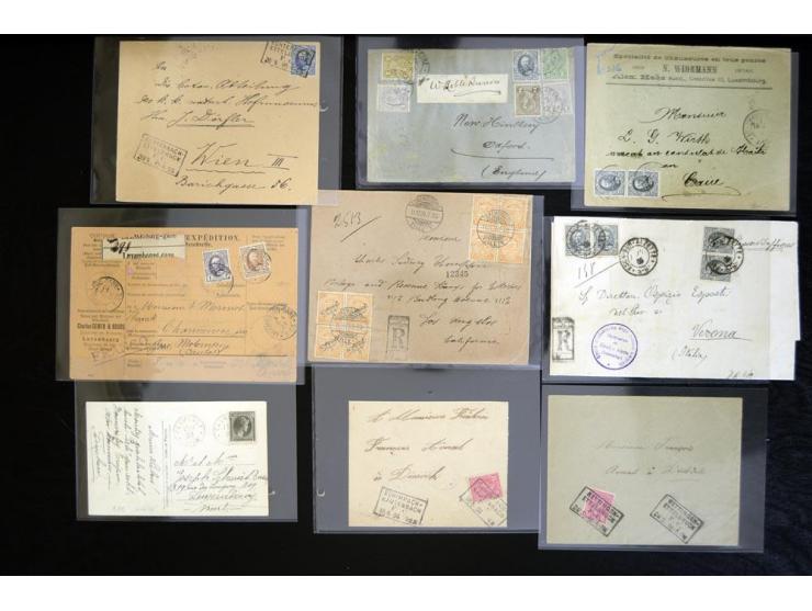 1900/40 (ca.), etwa 130 Briefe und Karten, dabei viele Caritas-Frankaturen, Zensur, bessere Stempel, etc.