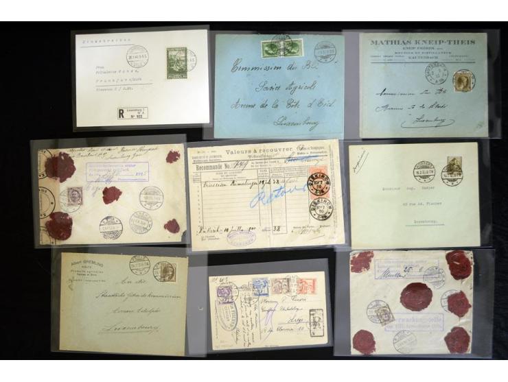 1900/40 (ca.), etwa 130 Briefe und Karten, dabei viele Caritas-Frankaturen, Zensur, bessere Stempel, etc.