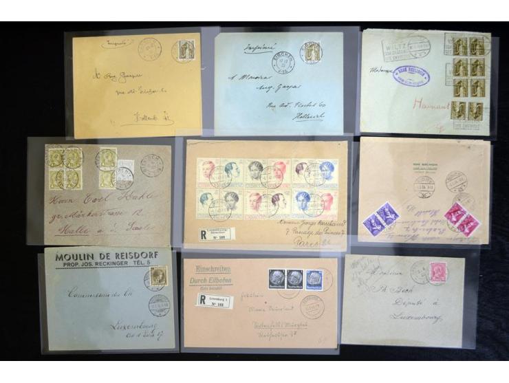 1900/40 (ca.), etwa 130 Briefe und Karten, dabei viele Caritas-Frankaturen, Zensur, bessere Stempel, etc.