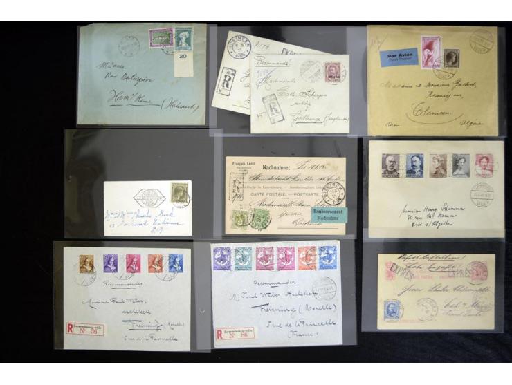 1900/40 (ca.), etwa 130 Briefe und Karten, dabei viele Caritas-Frankaturen, Zensur, bessere Stempel, etc.