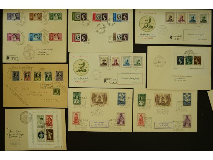 1925/57, Posten Briefe mit guten Frankaturen wie Mi.-Nr. 278 auf philatelistischem Brief, Bl.5 mit Sonderstempel, und guten F