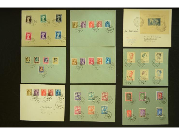 1925/57, Posten Briefe mit guten Frankaturen wie Mi.-Nr. 278 auf philatelistischem Brief, Bl.5 mit Sonderstempel, und guten F