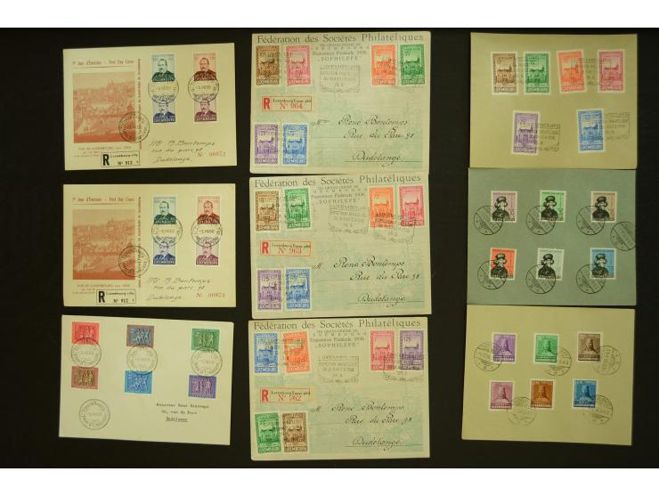 1925/57, Posten Briefe mit guten Frankaturen wie Mi.-Nr. 278 auf philatelistischem Brief, Bl.5 mit Sonderstempel, und guten F