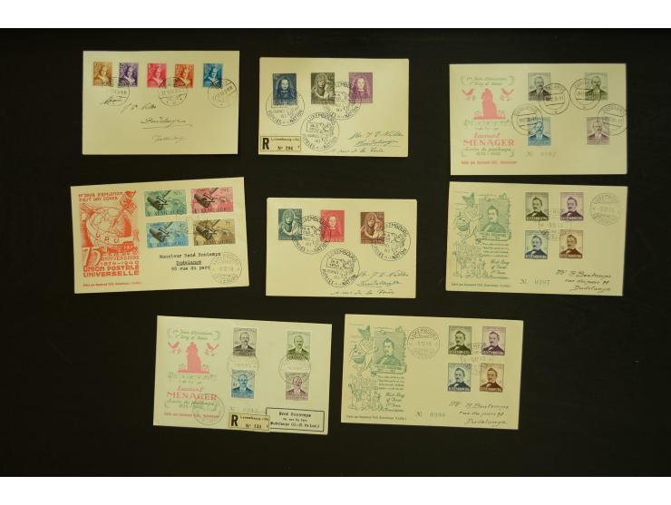1925/57, Posten Briefe mit guten Frankaturen wie Mi.-Nr. 278 auf philatelistischem Brief, Bl.5 mit Sonderstempel, und guten F