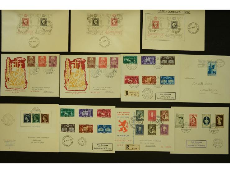 1925/57, Posten Briefe mit guten Frankaturen wie Mi.-Nr. 278 auf philatelistischem Brief, Bl.5 mit Sonderstempel, und guten F