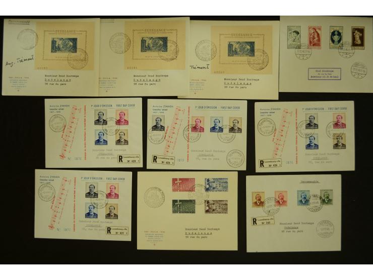1925/57, Posten Briefe mit guten Frankaturen wie Mi.-Nr. 278 auf philatelistischem Brief, Bl.5 mit Sonderstempel, und guten F