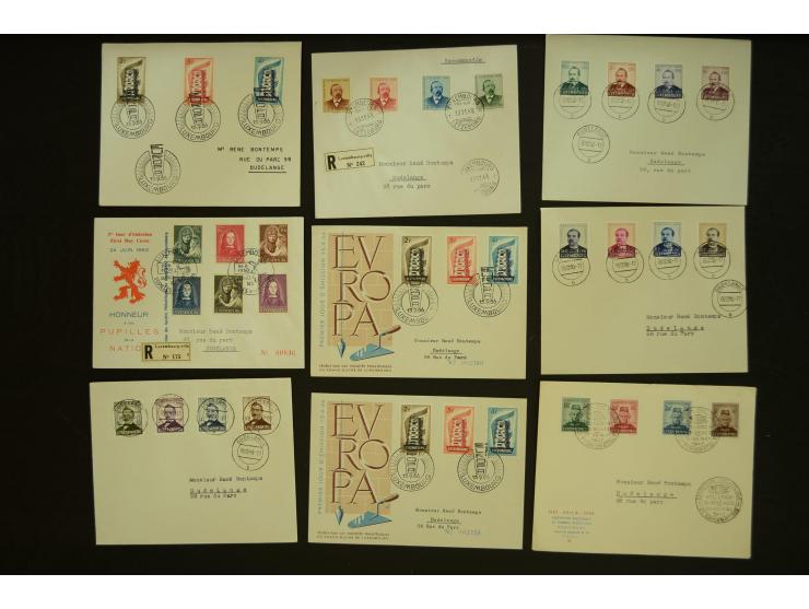 1925/57, Posten Briefe mit guten Frankaturen wie Mi.-Nr. 278 auf philatelistischem Brief, Bl.5 mit Sonderstempel, und guten F