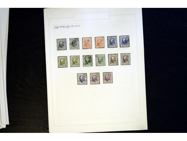 1883/1922 (ca.), kleine Spezialsammlung mit div. Zähnungen, Abarten, zwei Kleinbogen, etc.