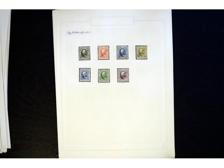 1883/1922 (ca.), kleine Spezialsammlung mit div. Zähnungen, Abarten, zwei Kleinbogen, etc.