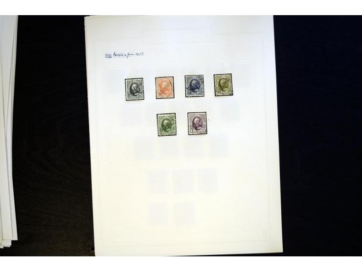 1883/1922 (ca.), kleine Spezialsammlung mit div. Zähnungen, Abarten, zwei Kleinbogen, etc.
