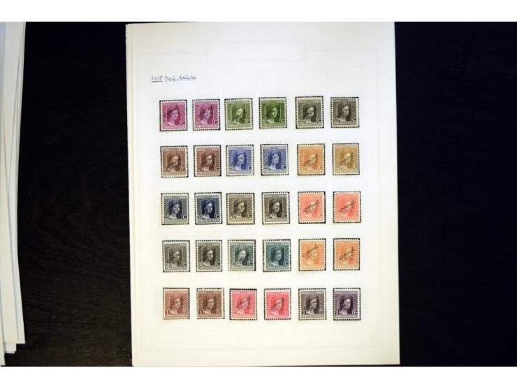 1883/1922 (ca.), kleine Spezialsammlung mit div. Zähnungen, Abarten, zwei Kleinbogen, etc.
