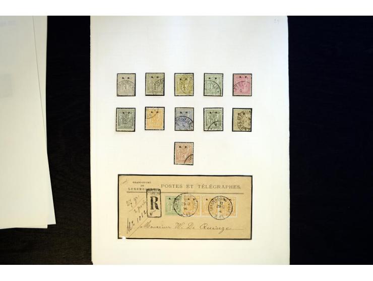 1883/1922 (ca.), kleine Spezialsammlung mit div. Zähnungen, Abarten, zwei Kleinbogen, etc.