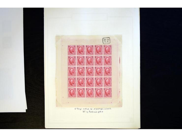 1883/1922 (ca.), kleine Spezialsammlung mit div. Zähnungen, Abarten, zwei Kleinbogen, etc.