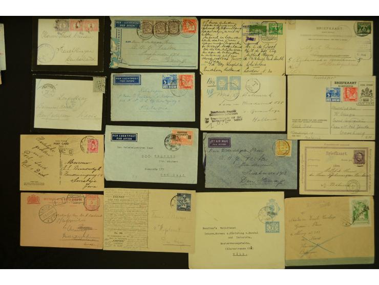 1872/1950 (ca.), umfangreicher Posten mit einigen hundert Briefen, Karten und Ganzsachen inkl. Kolonien (hier auch interessan