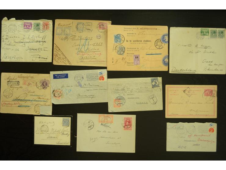 1872/1950 (ca.), umfangreicher Posten mit einigen hundert Briefen, Karten und Ganzsachen inkl. Kolonien (hier auch interessan