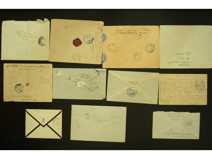 1872/1950 (ca.), umfangreicher Posten mit einigen hundert Briefen, Karten und Ganzsachen inkl. Kolonien (hier auch interessan